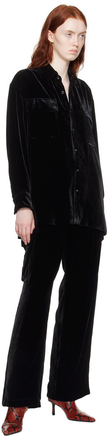 Cargo hlače Alexander Wang Drawstring Cargo Pants Črna | 4CC4234387, 3