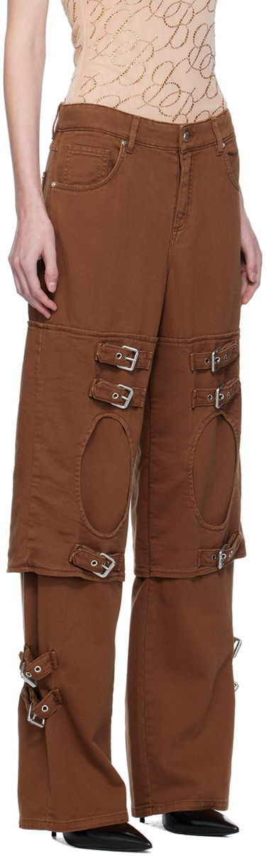 Cargo hlače Blumarine Blumarine Boyfriend Cutout Buckle Jeans Rjava | A344J046A, 1