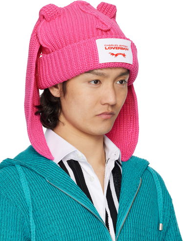 Beanie Charles Jeffrey Loverboy Charles Jeffrey LOVERBOY Chunky Knit Rabbit Beanie Roza | 54130404, 3