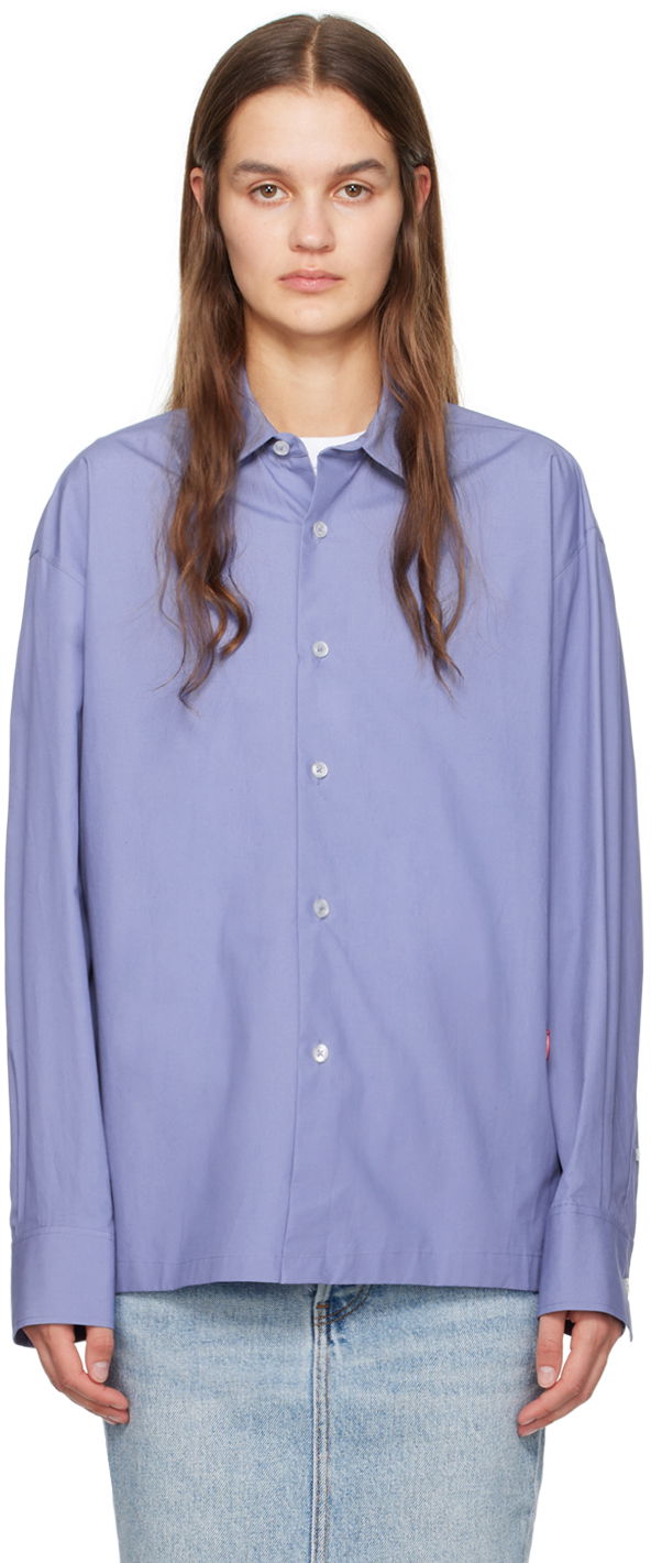 Srajce Alexander Wang  Button Up Shirt Modra | 4WC1241449