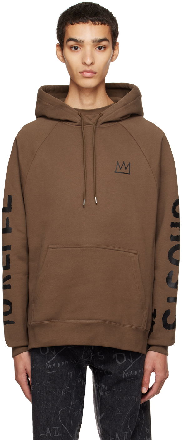 Pulover Études Études Jean-Michel Basquiat Racing Self-Portrait Hoodie Rjava | H22MC270OC11BR