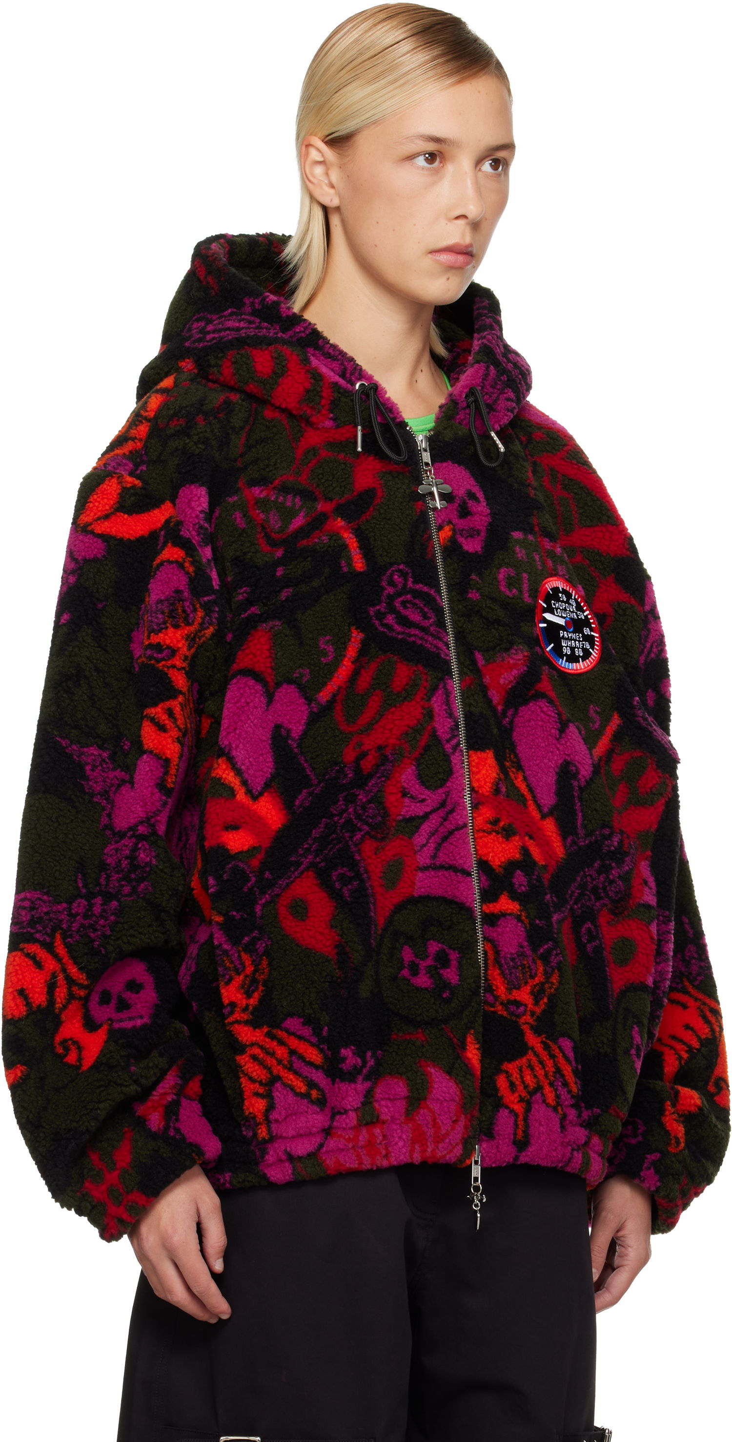 Pulover Chopova Lowena Chopova Lowena Engine Party Oversized Fleece Hoodie Večbarvna | 5311, 1