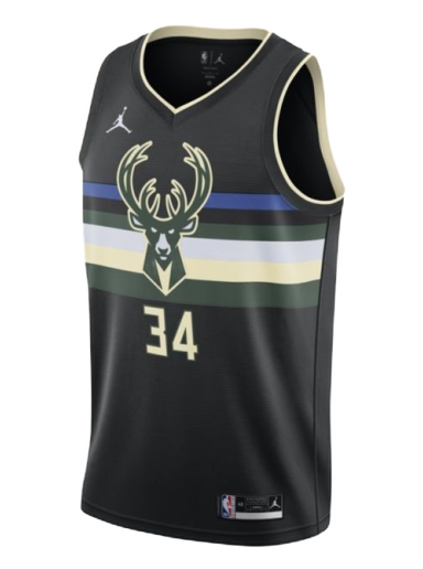 Dres Jordan Giannis Antetokounmpo Bucks Statement Edition 2020 Jersey Črna | CV9484-010