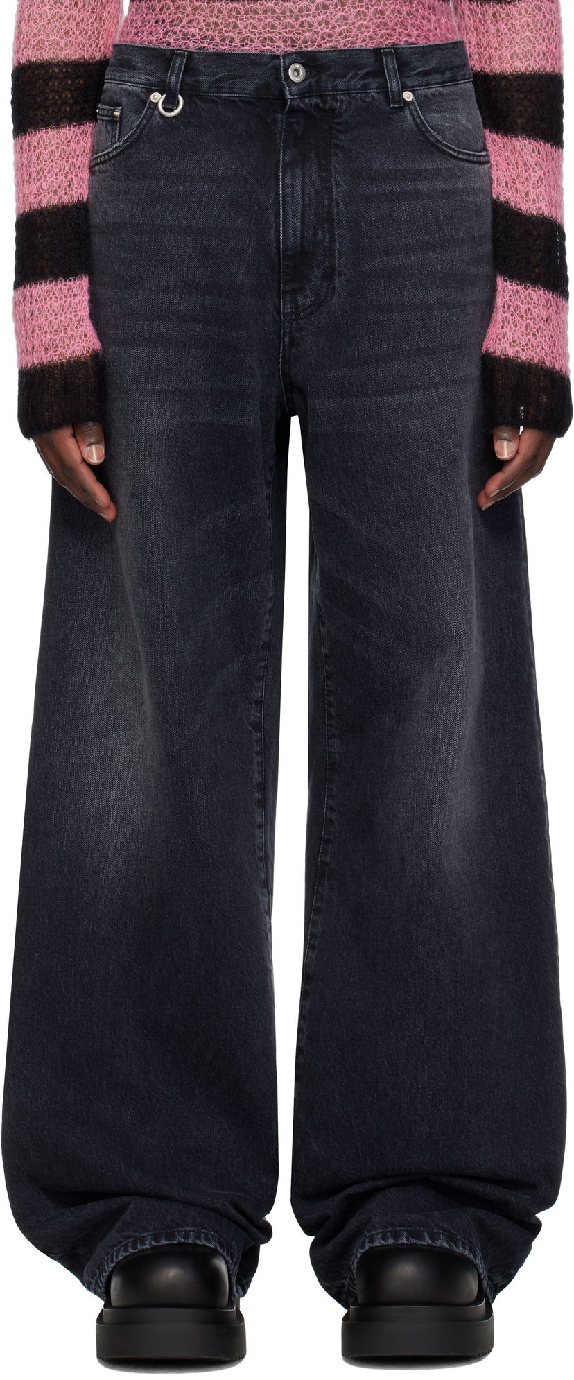 Kavbojke We11done We11done Oversized Jeans Črna | WD-DP0-25-397-M-BK