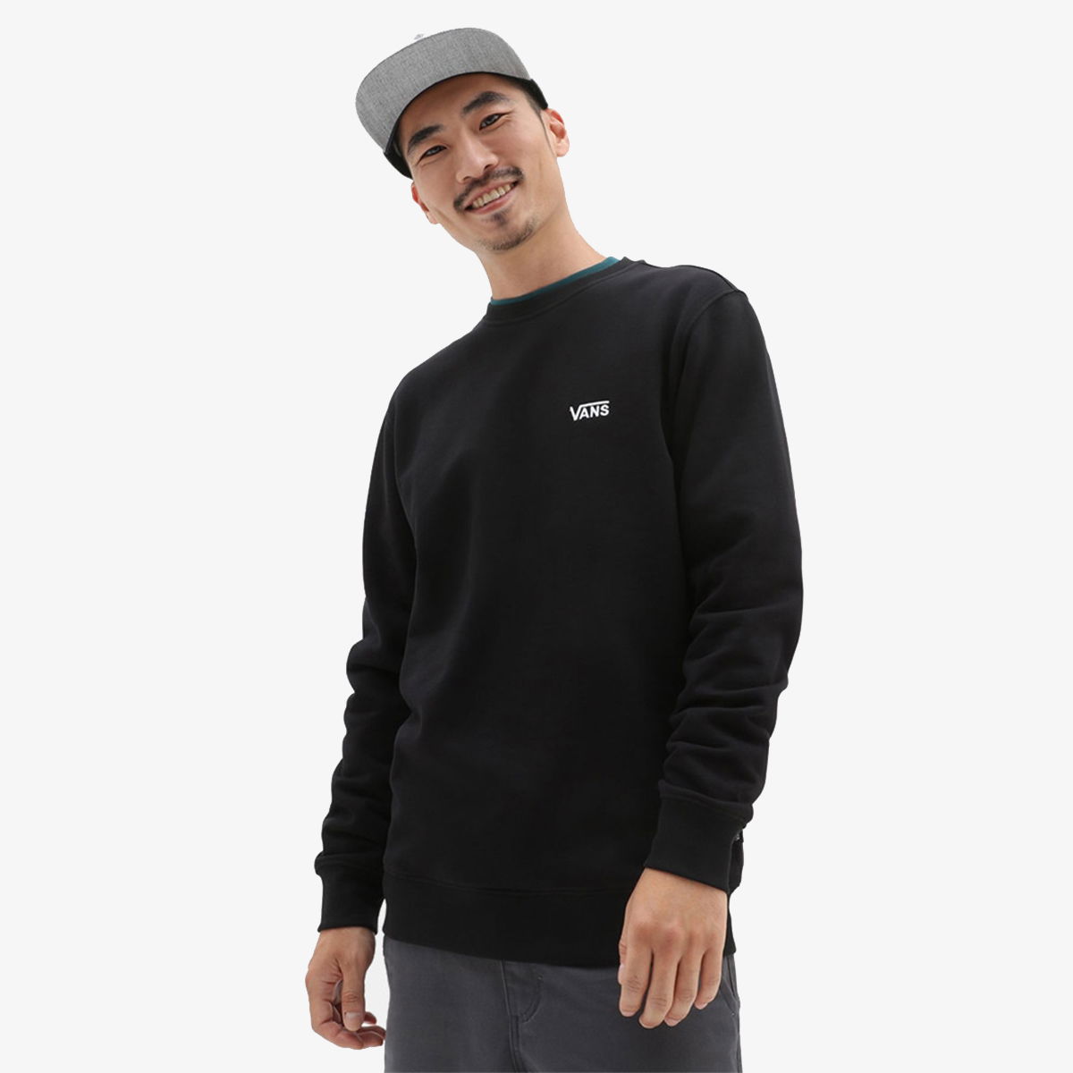 Pulover Vans Vans Core Basic Crew Fleece Sweatshirt Črna | VN0A7YDUBLK, 0