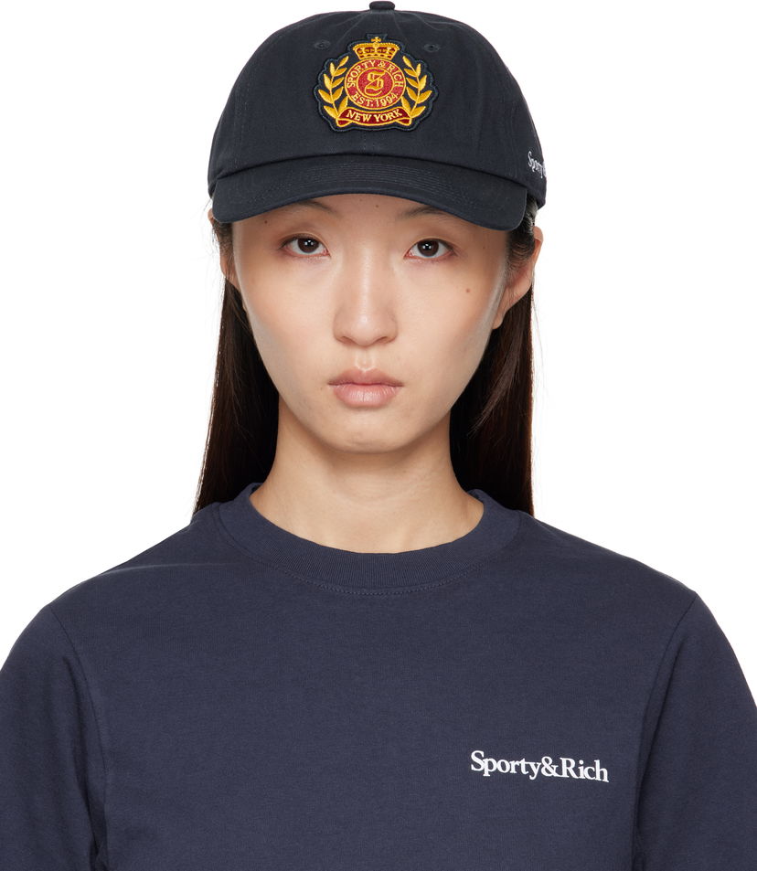 Kapa Sporty & Rich Sporty & Rich 'NY' Crest Cap Mornarica | AC040602234BL106