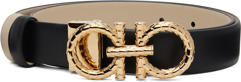 Pasovi FERRAGAMO Salvatore Ferragamo Gancini Reversible Belt Črna | 780425