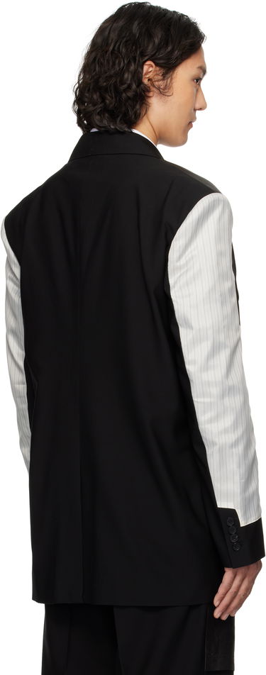 Plašči Feng Chen Wang Feng Chen Wang Deconstruction Patchwork Blazer Črna | FUS19JK02, 2