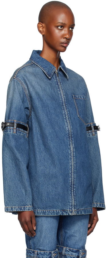 Jakna Coperni Denim Jacket With Open Elbows Modra | COPCH42252, 1