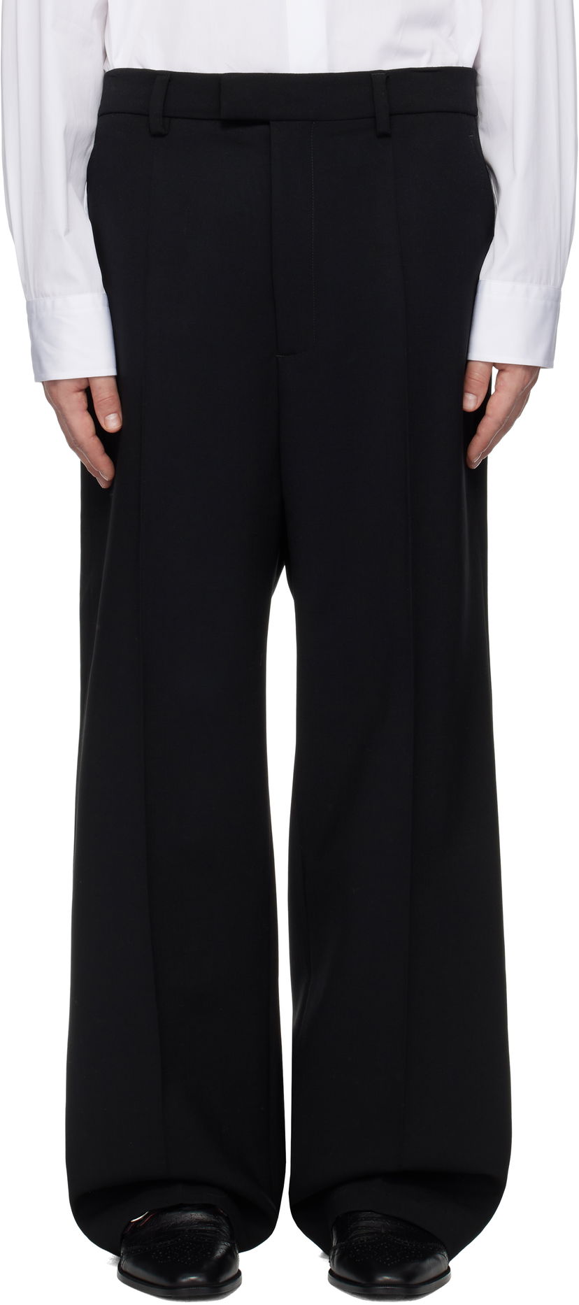 Hlače VETEMENTS Tailored Wide-Leg Trousers Črna | UA66PA400B