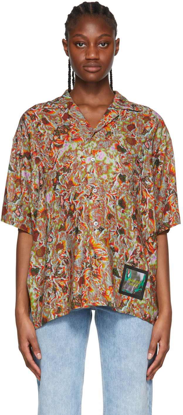 Srajce Ambush AMBUSH Viscose Floral Shirt Večbarvna | BMGA056S22FAB0018484