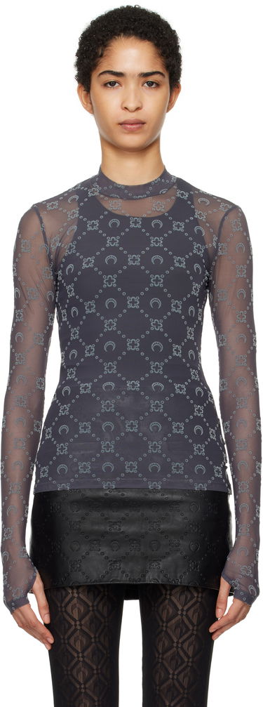 Majica Marine Serre Monogram Mesh Highneck Top Siva | WTO388A CJER0005, 0