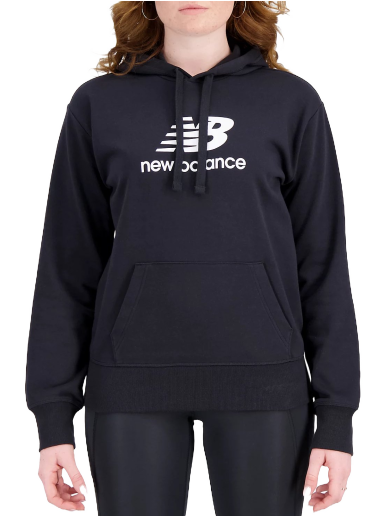 Pulover New Balance Essentials Stacked Logo Hoodie Črna | wt31533-bk