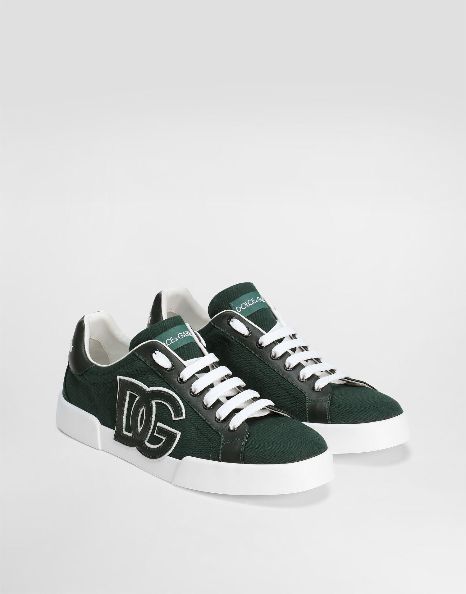 Superge in čevlji Dolce & Gabbana Dolce & Gabbana Portofino Light Strobel Canvas and Calfskin Zelena | CS2343AE6298S353, 1