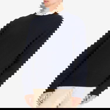 Pleteni pulover A.P.C. Men's Thomas Waffle Knit Jumper, Size Small Mornarica | WVBCZ-H23434-IAK, 2