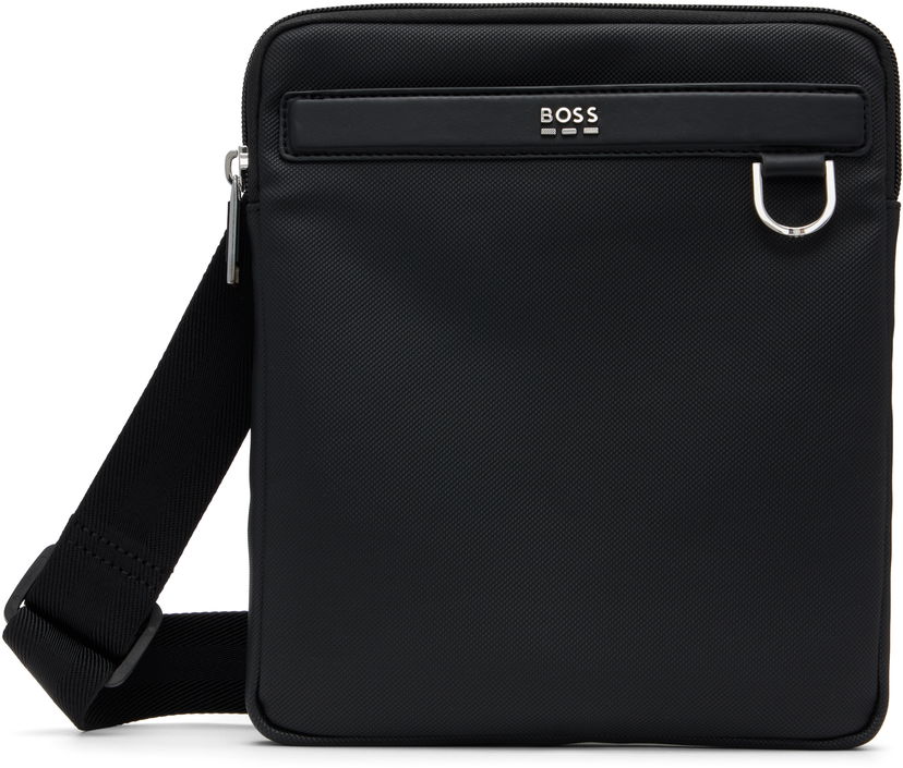 Torba za čez ramo BOSS Smooth & Structured Reporter Bag Črna | 50548791