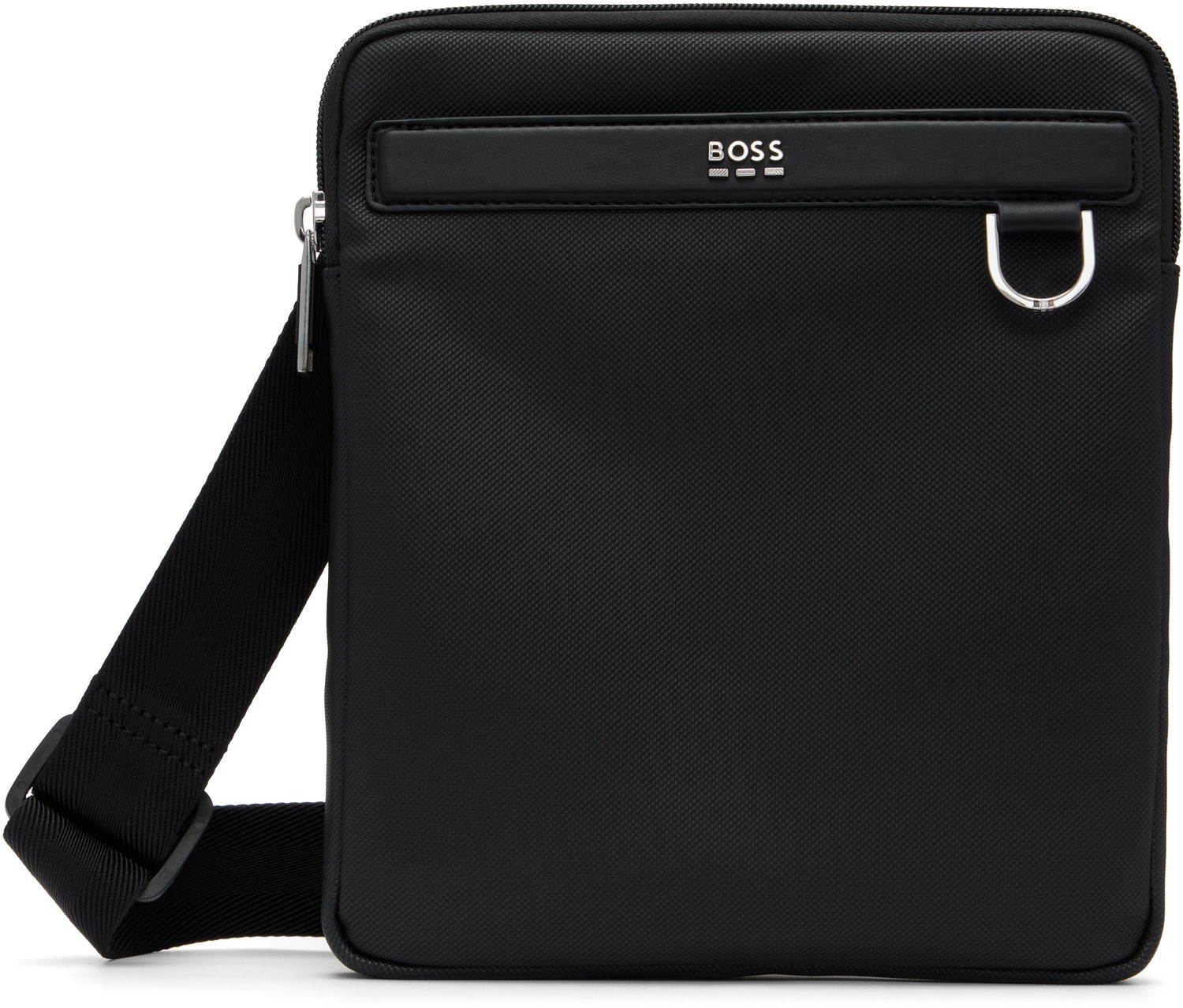 Torba za čez ramo BOSS Smooth & Structured Reporter Bag Črna | 50548791, 0