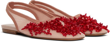 Modni dodatki Dries Van Noten Dries Van Noten Slingback Embellished Mesh Flats Roza | WS251-1617-803, 3