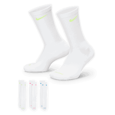 Nogavice Nike Everyday Plus Cushioned Training Socks (3 Pairs) Bela | SX6888-938, 2