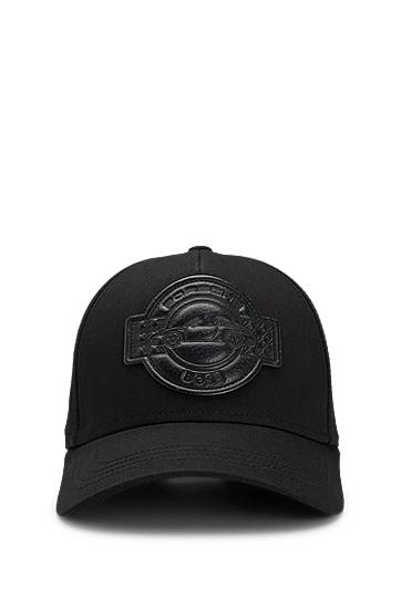 Kapa BOSS Porsche x BOSS Cotton Baseball Cap with Co-Branded Patch Črna | 50547041