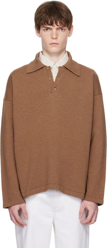 Pleteni pulover A.P.C. A.P.C. Manuel Knit Polo Rjava | WOASB-H23454, 0