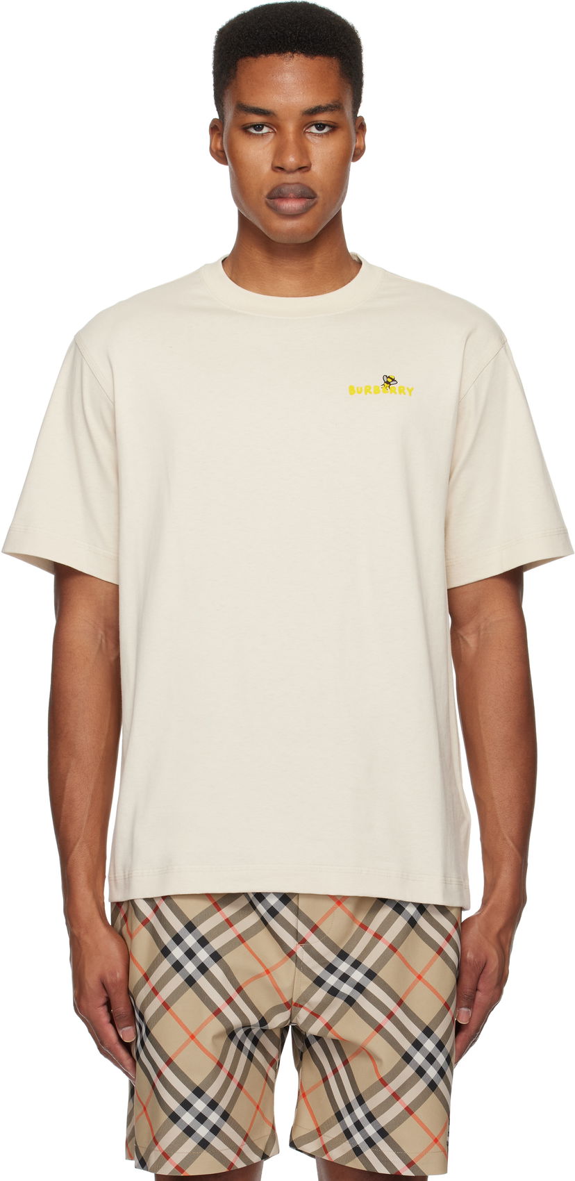 Majica Burberry Flocked Logo T-Shirt Bela | 8102736