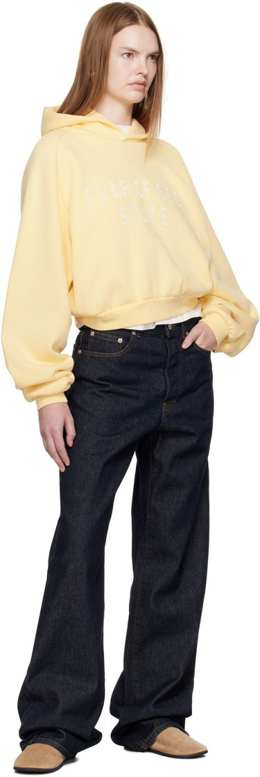 Pulover Fear of God Fear of God ESSENTIALS Cropped Fleece Raglan Hoodie Rumena | 192SP257828FW, 3