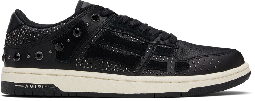 Superge in čevlji AMIRI AMIRI Crystal Studded Skel Top Low Črna | AMFOSR1170