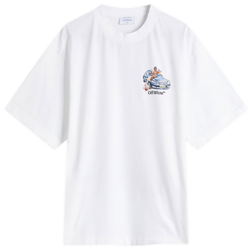 Majica Off-White Off-White Fresco Arrow Skate T-Shirt, Size Large Bela | OMAA120S25JER0030110