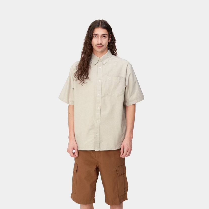 Srajce Carhartt WIP S/S Braxton Shirt Bež | I031454_25M_XX