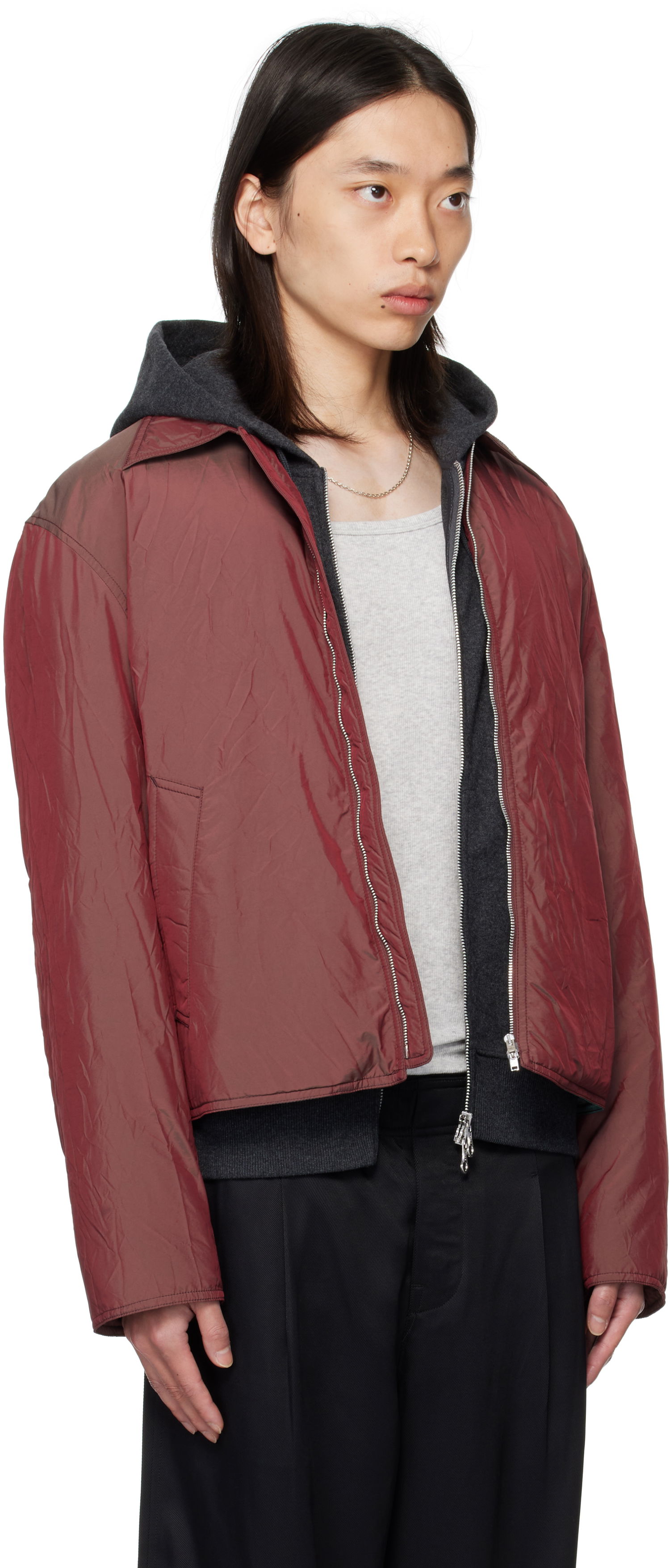 Jakna OUR LEGACY Our Legacy Slight Hooded Jacket Bordo | M4251SS, 1