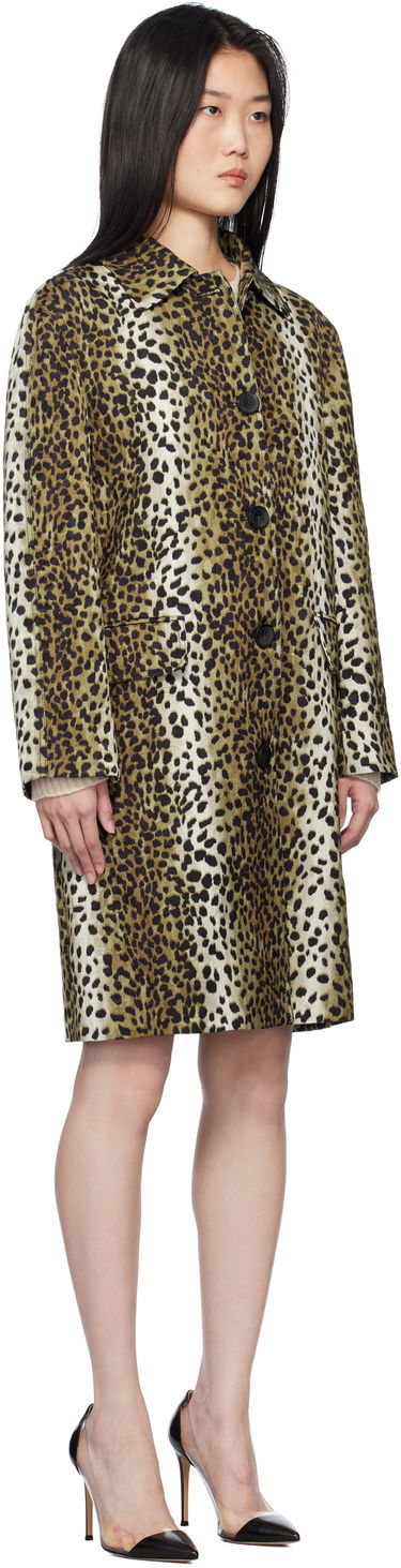 Plašči Blumarine Blumarine Printed Jacquard Coat Rjava | P522S093A, 1