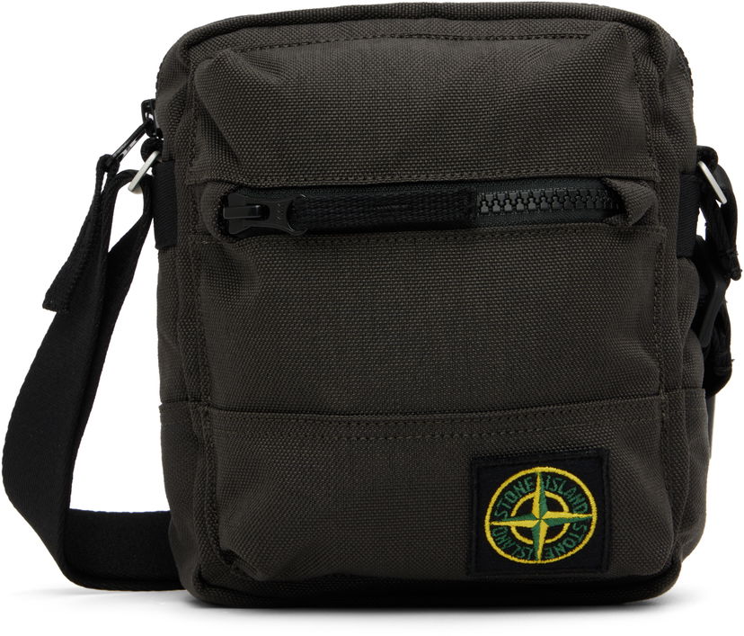 Torba za čez ramo Stone Island Resin Treated CORDURA 1500 Crossbody Pouch Zelena | K2S15 9200011 S0075