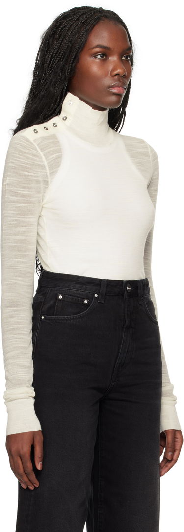 Pleteni pulover TOTEME TOTEME Slub Knit Turtleneck Top Bela | 244-WRT0366-YA0100, 1