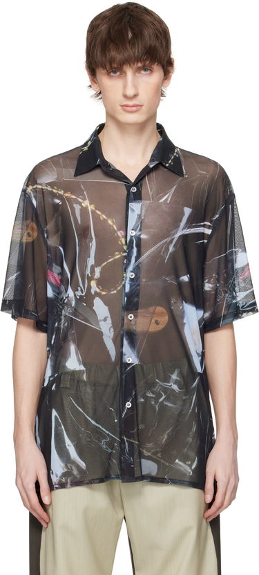 Srajce Serapis Serapis Sougiades Grid Mesh Shirt Črna | SS25_MS_1S, 0