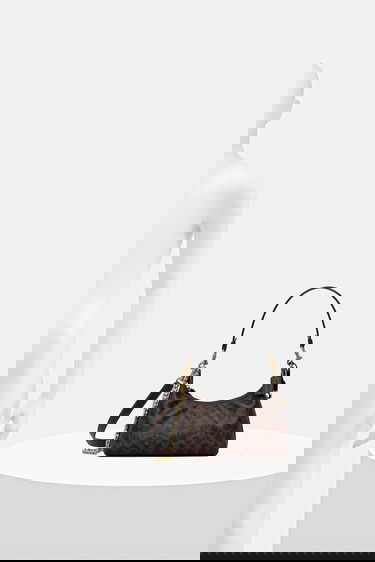 Torba za čez ramo Coach Juliet Monogram Crescent Shoulder Bag Rjava | CAM26, 5