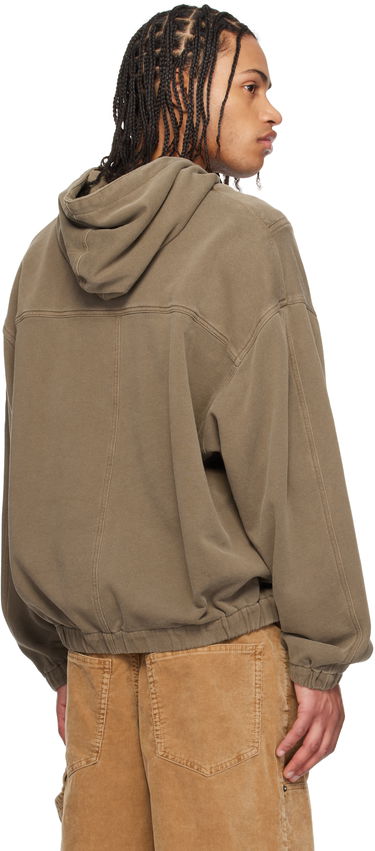 Pulover ISABEL MARANT Isabel Marant Yanis Quarter-Zip Hoodie Zelena | 25PSW0155HA-C1G05H, 2