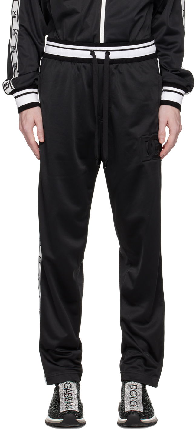 Trenirka Dolce & Gabbana Black Embossed Lounge Pants Črna | GVETAZHU7B7