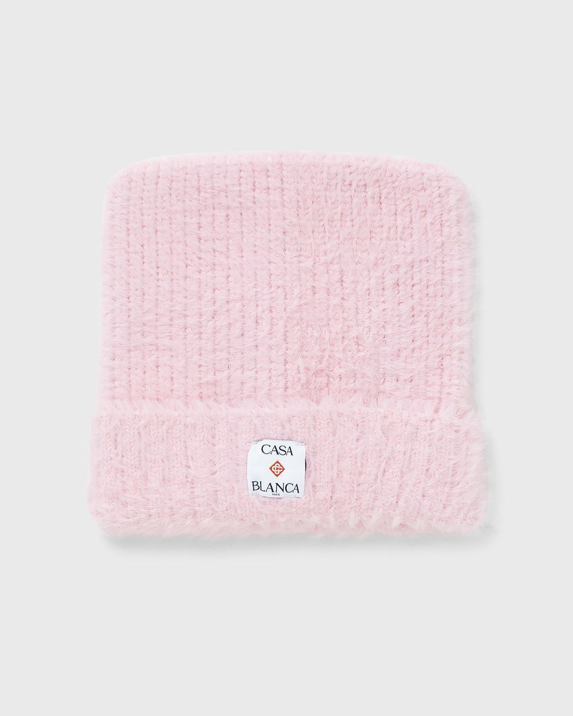 Beanie Casablanca Fluffy Nylon Square Hat Roza | A-AW25-HAT-101-01