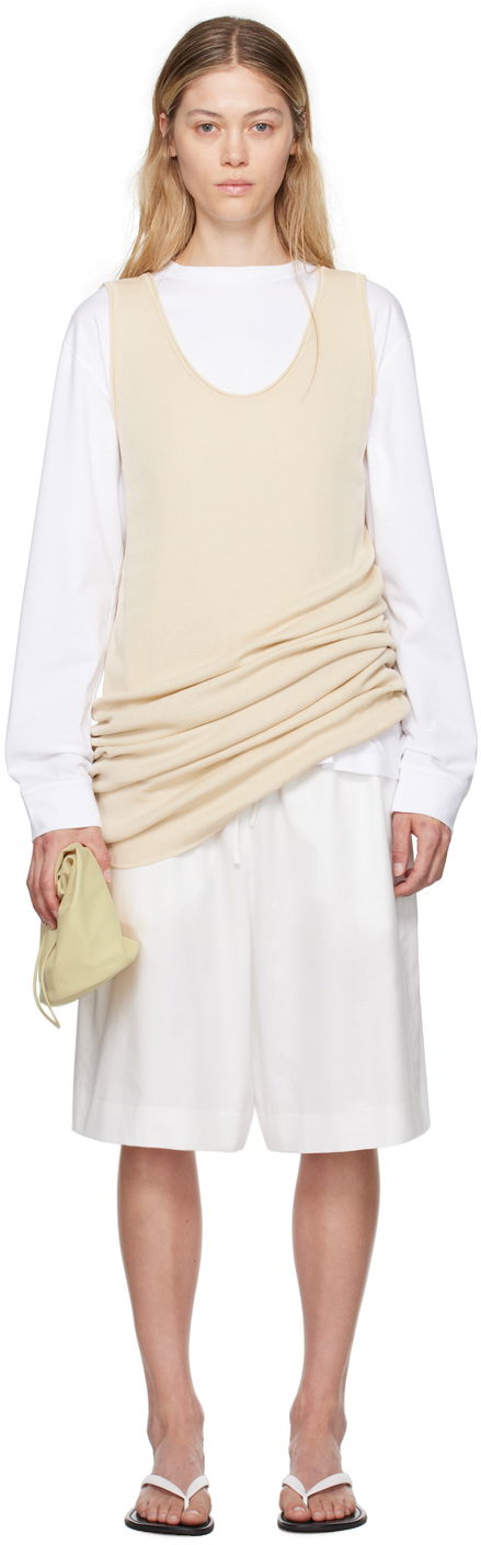 Majica brez rokavov The Row Beige Sleeveless Midi Dress Bež | 8047-Y733