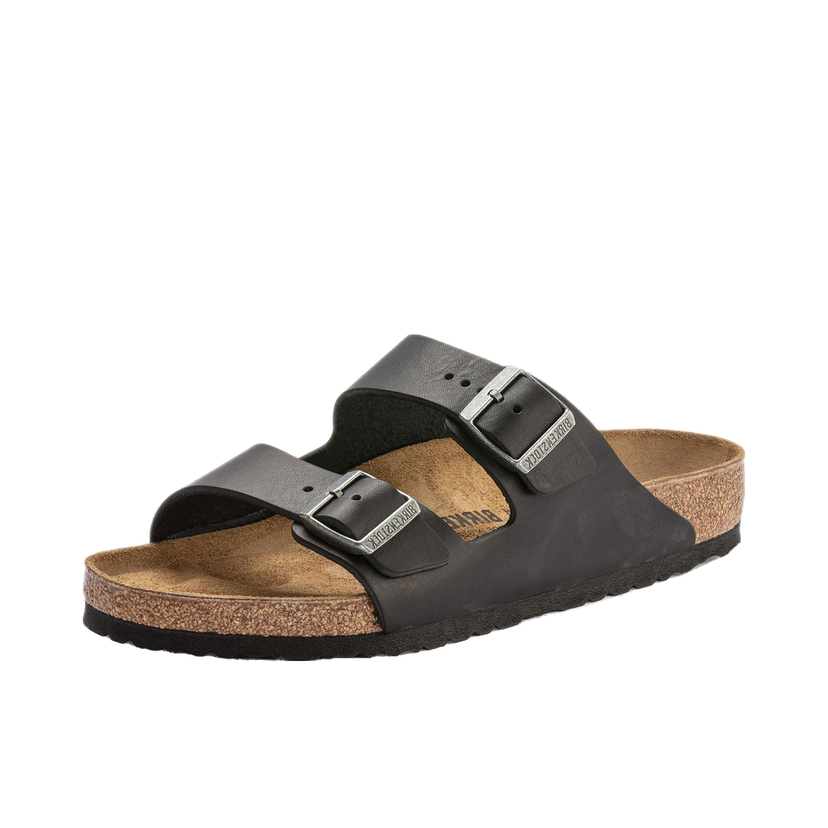 Superge in čevlji Birkenstock Arizona Natural Leather Narrow Fit Črna | 1023141