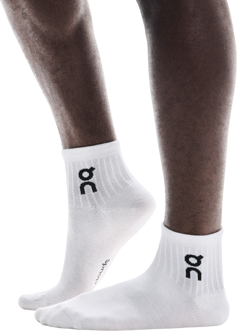 Nogavice On Running Running Logo Mid Socks Bela | 2uf10520069