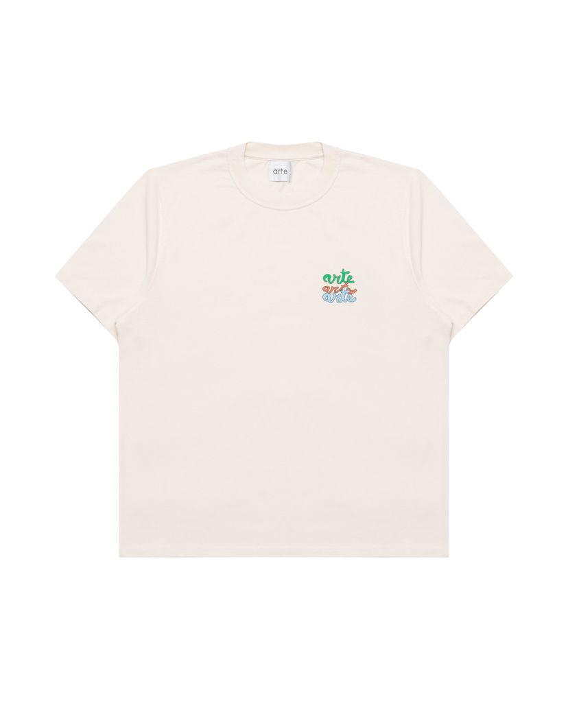 Majica Arte Antwerp Arte Antwerp Multi Logo T-Shirt Bež | SS25-102T