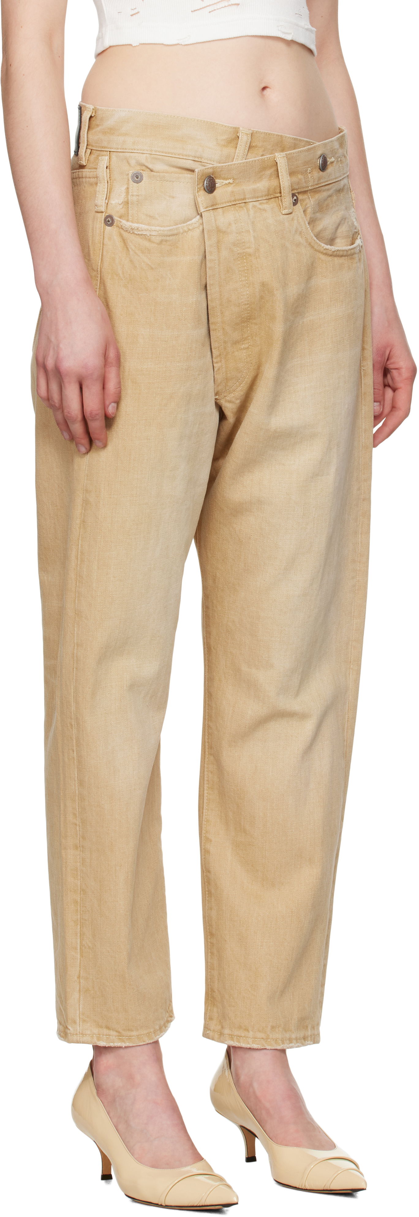 Kavbojke R13 R13 Crossover Jeans Bež | R13W2048-D235A, 1