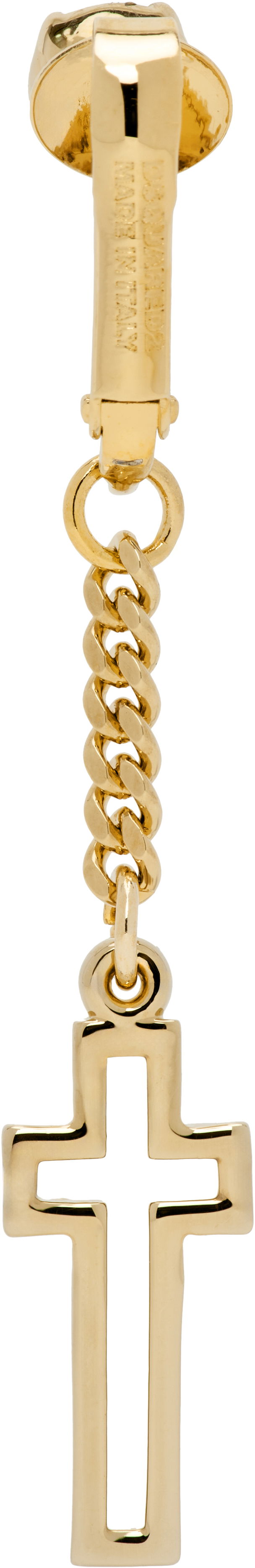 Obeski za ključe DSQUARED2 Dsquared2 Clip-On Cross Earring Kovinski | ERM0064_37201104_7043