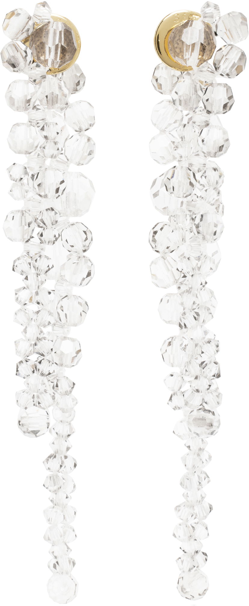 Uhani Simone Rocha Simone Rocha Double Pierce Through Drip Earrings Bela | ERG520 0903