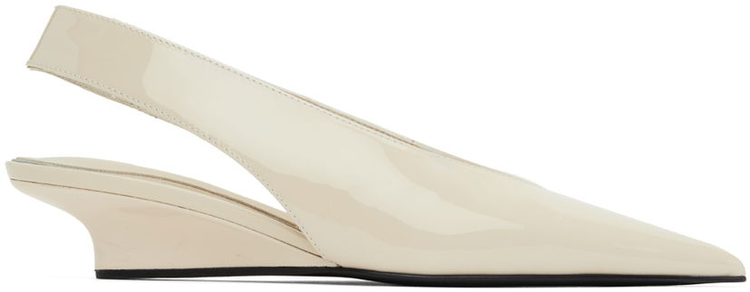 Superge in čevlji TOTEME 'The Wedge-Heel' Slingback Pumps Bež | 244-WAS0165-LE0091