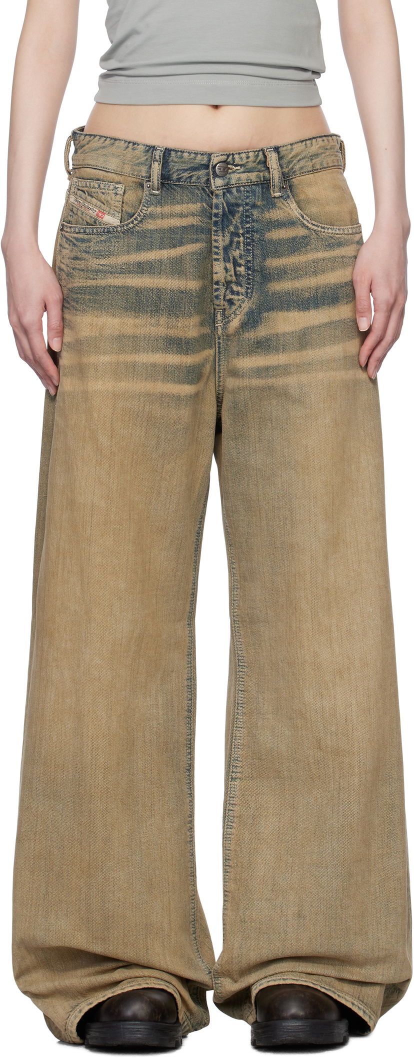 Kavbojke Diesel Diesel 1996 D-Sire Relaxed Jeans Rjava | A06925 09L49