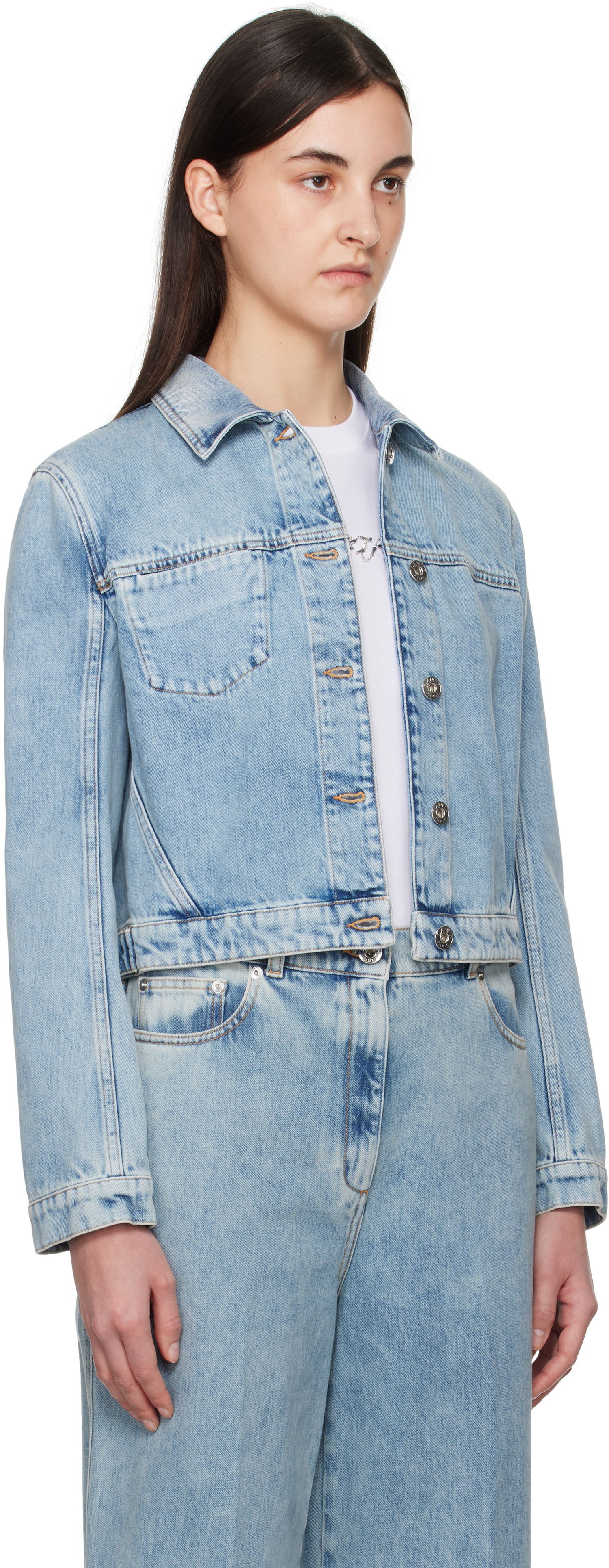 Jakna LANVIN Lanvin Short Denim Jacket Modra | RW-JA0301-D087-P25, 1
