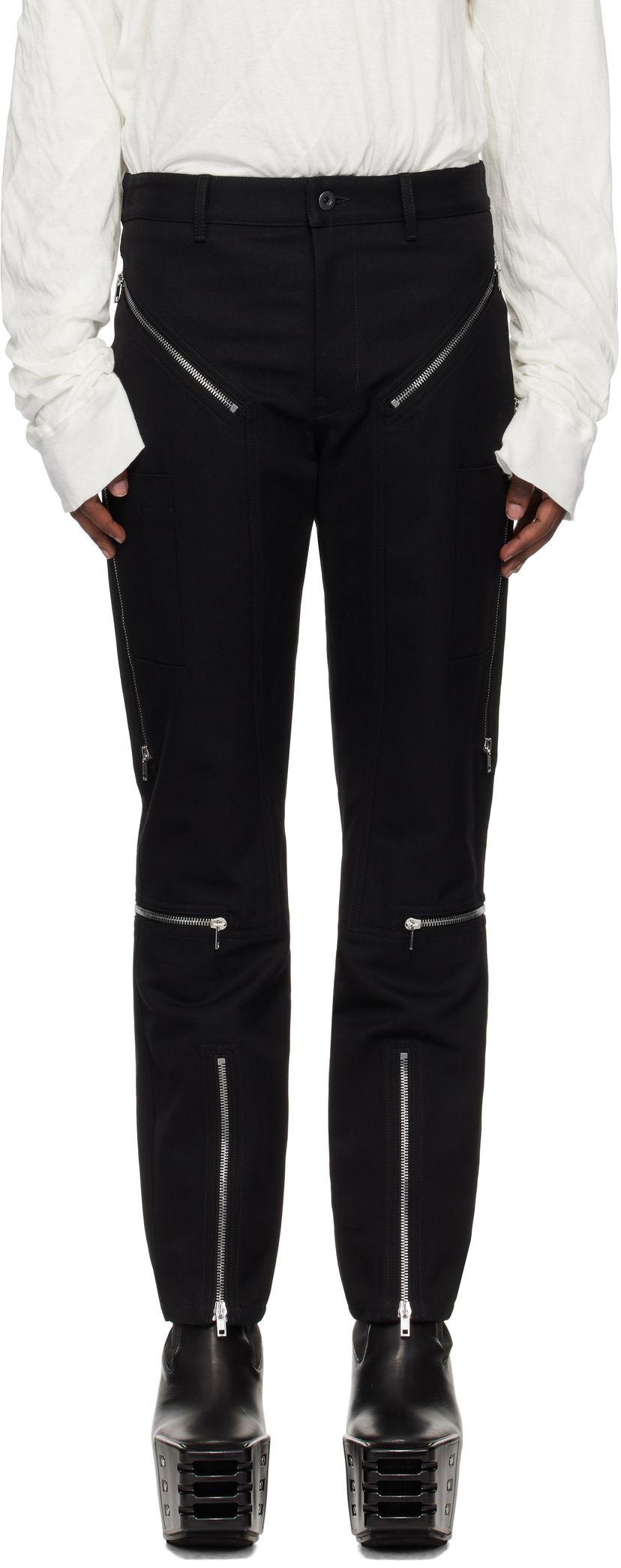 Cargo hlače Rick Owens Cargo Pants Utility Črna | RL02D6367 CTE